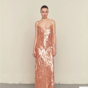 In Search Of Mango Low Cut Tear Drop Sequin Dress